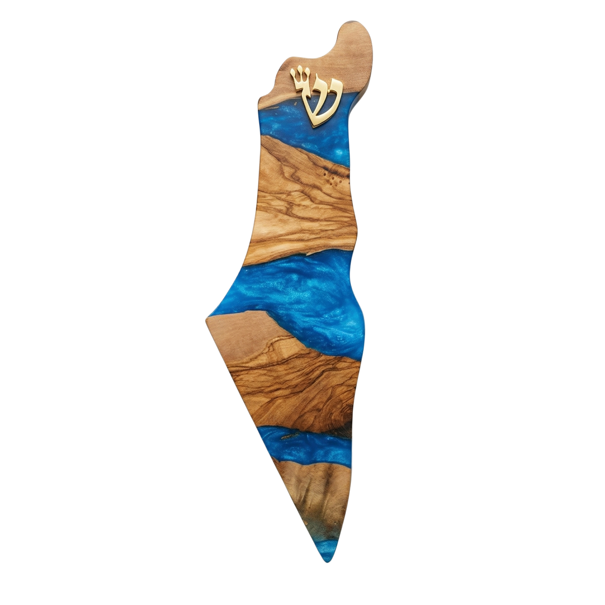 Handcrafted Israel Map Mezuzah Case