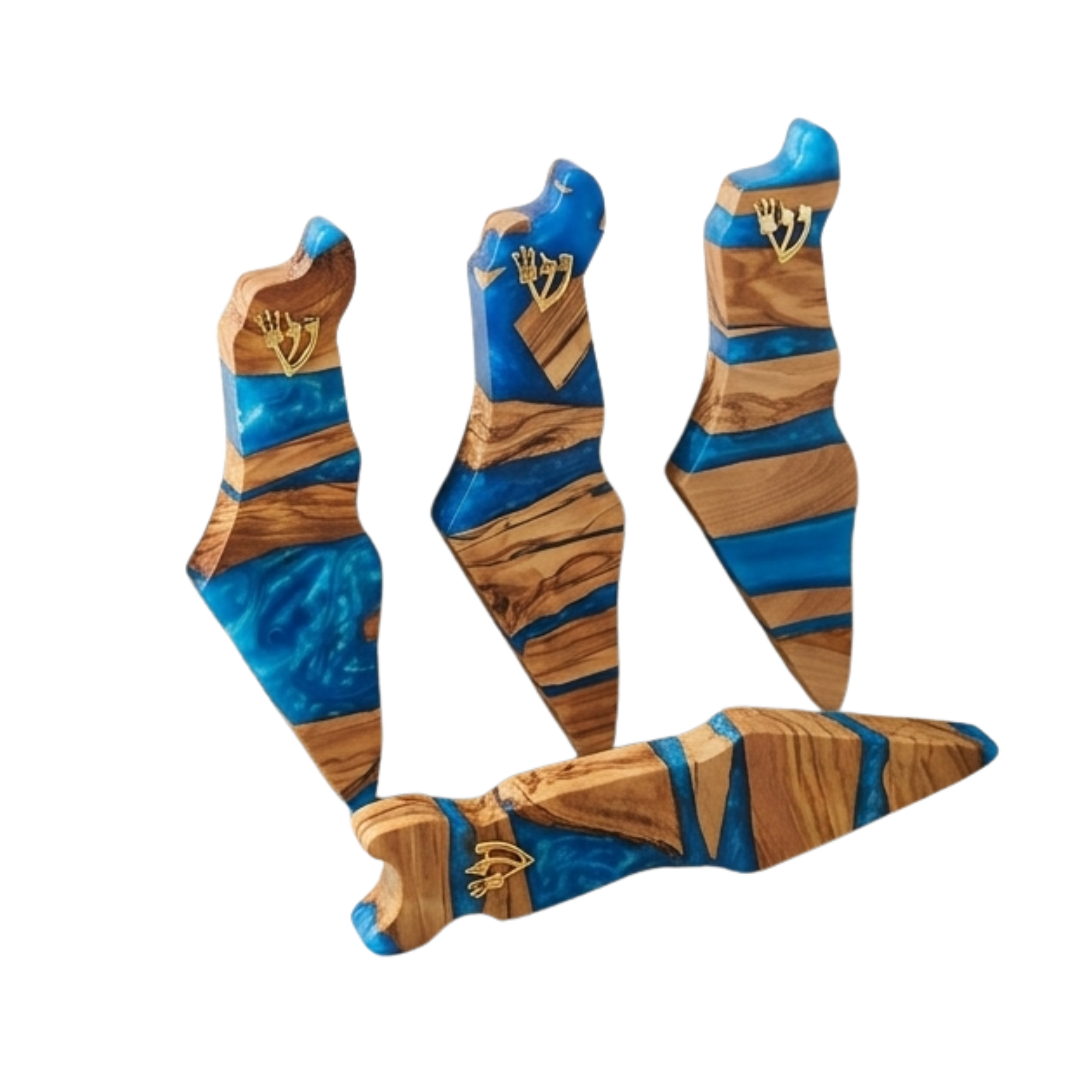 Handcrafted Israel Map Mezuzah Case