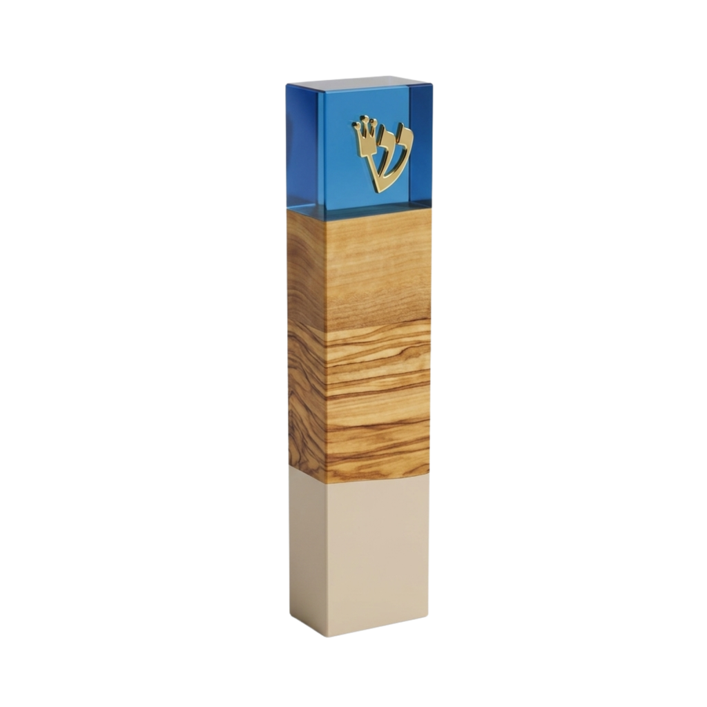 Handcrafted Maple Wood & Resin Mezuzah Case