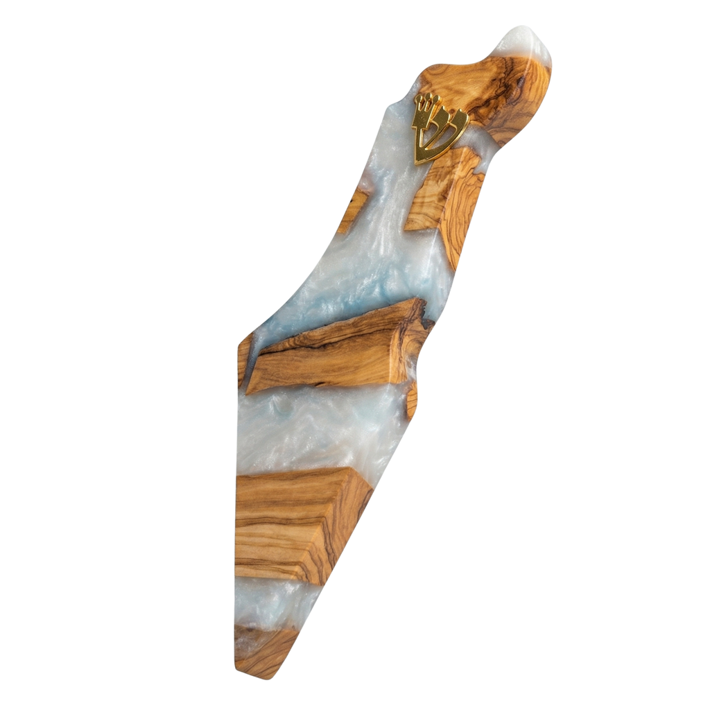 Handcrafted Israel Map Mezuzah Case