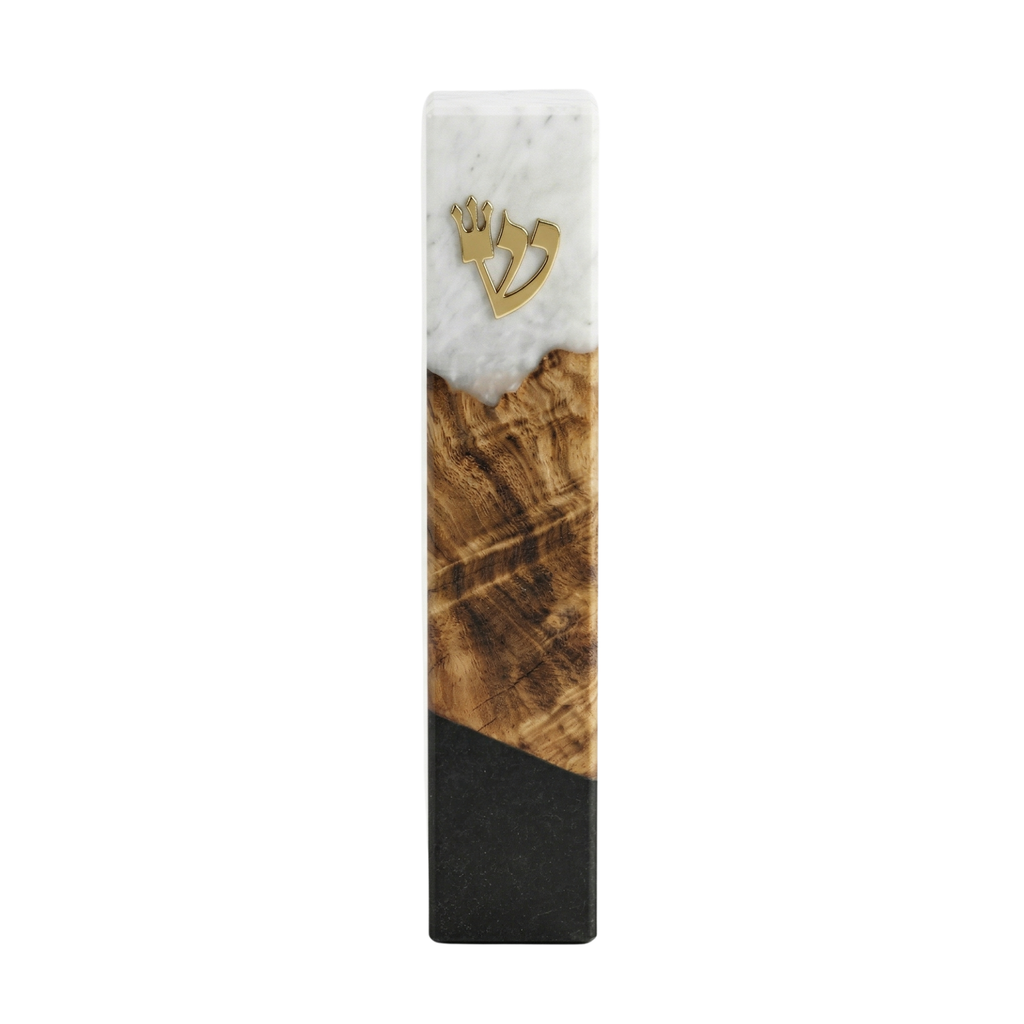 Handcrafted Maple Wood & Resin Mezuzah Case