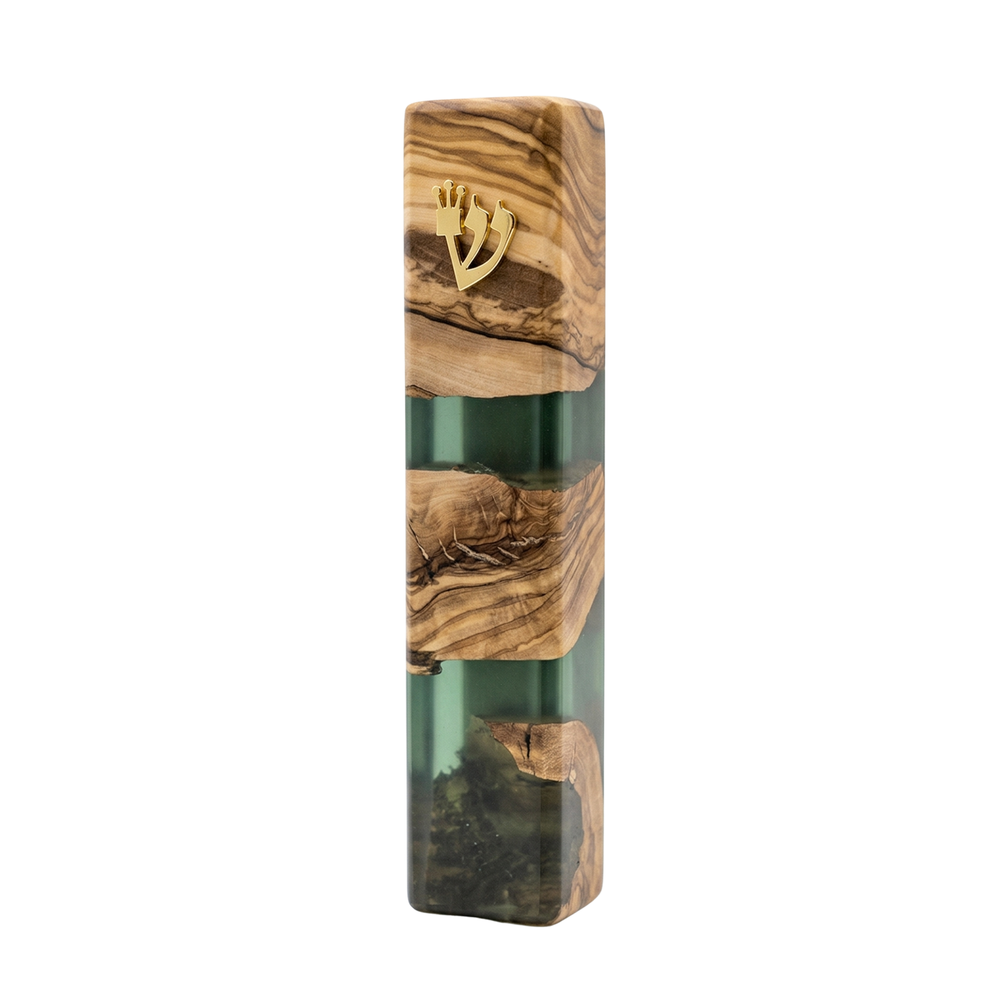 Handcrafted Maple Wood & Resin Mezuzah Case