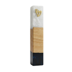 Handcrafted Olive Wood & Resin Mezuzah Case