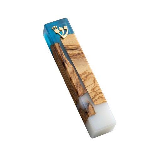 Handcrafted Maple Wood & Resin Mezuzah Case