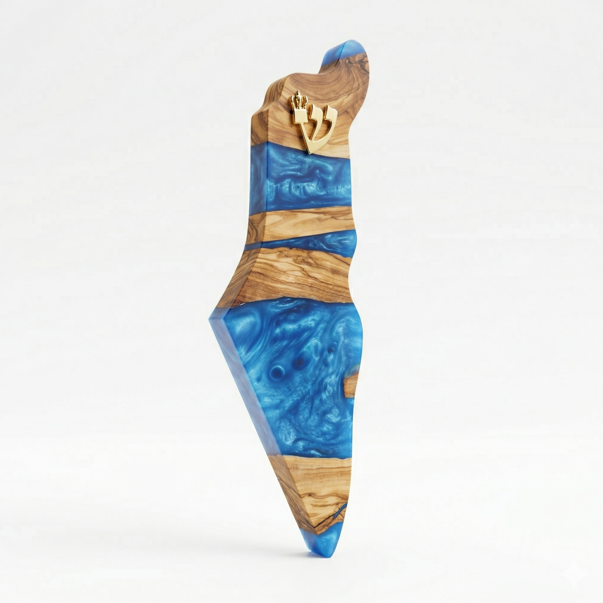 Handcrafted Israel Map Mezuzah Case