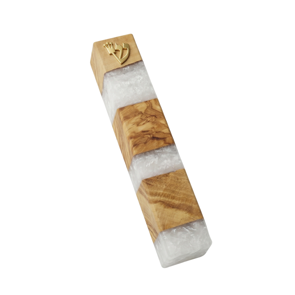 Handcrafted Maple Wood & Resin Mezuzah Case