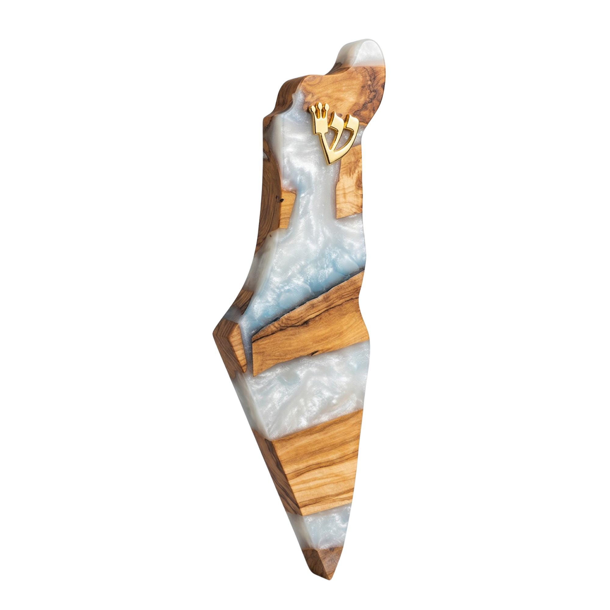 Handcrafted Israel Map Mezuzah Case