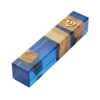 Handcrafted Maple Wood & Resin Mezuzah Case