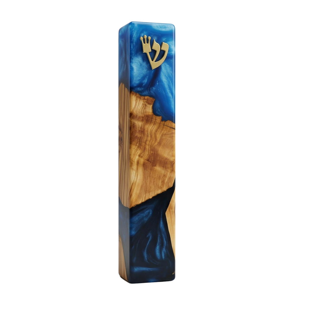 Handcrafted Maple Wood & Resin Mezuzah Case