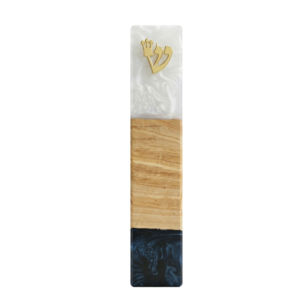 Handcrafted Maple Wood & Resin Mezuzah Case