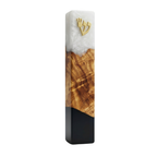 Handcrafted Olive Wood & Resin Mezuzah Case