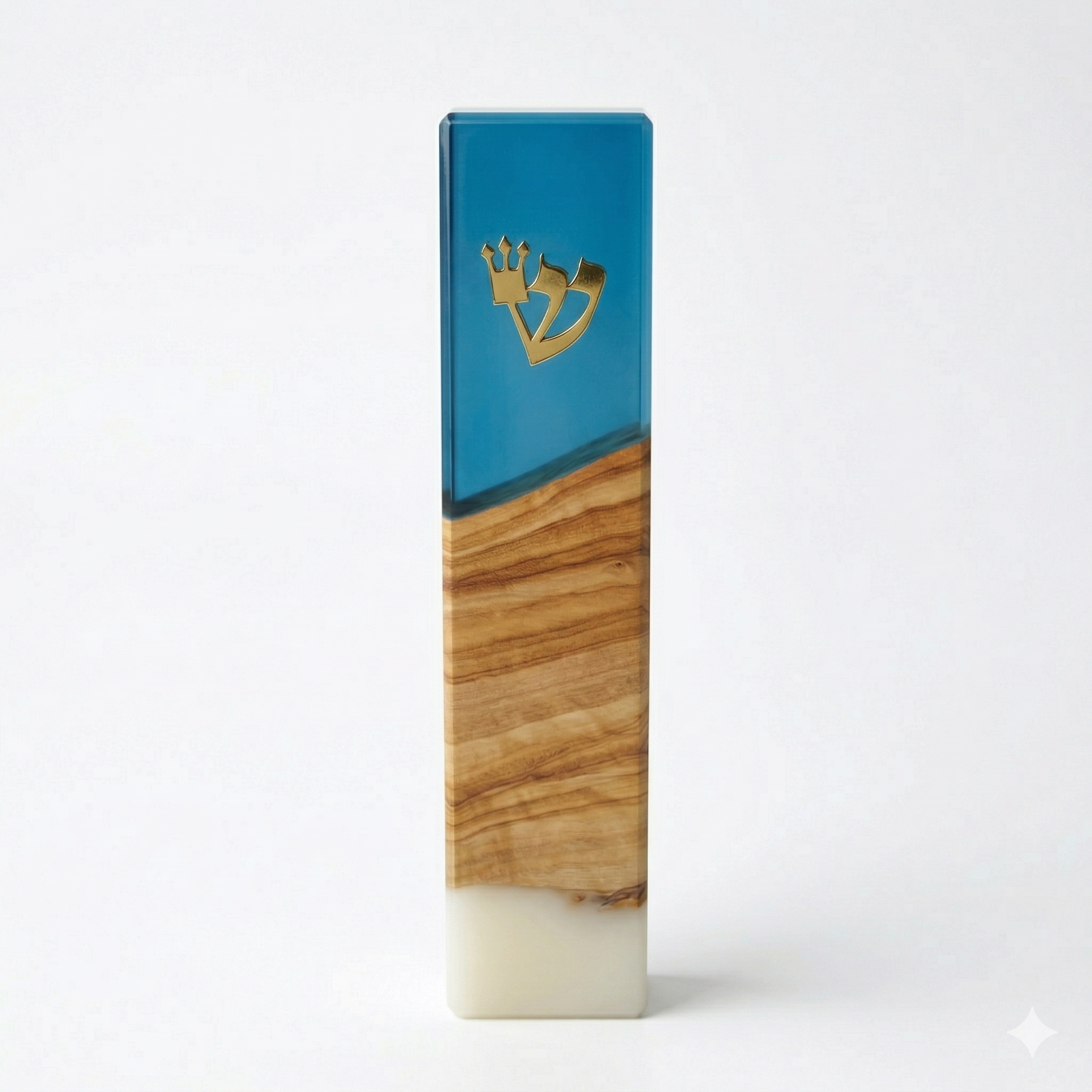 Handcrafted Maple Wood & Resin Mezuzah Case