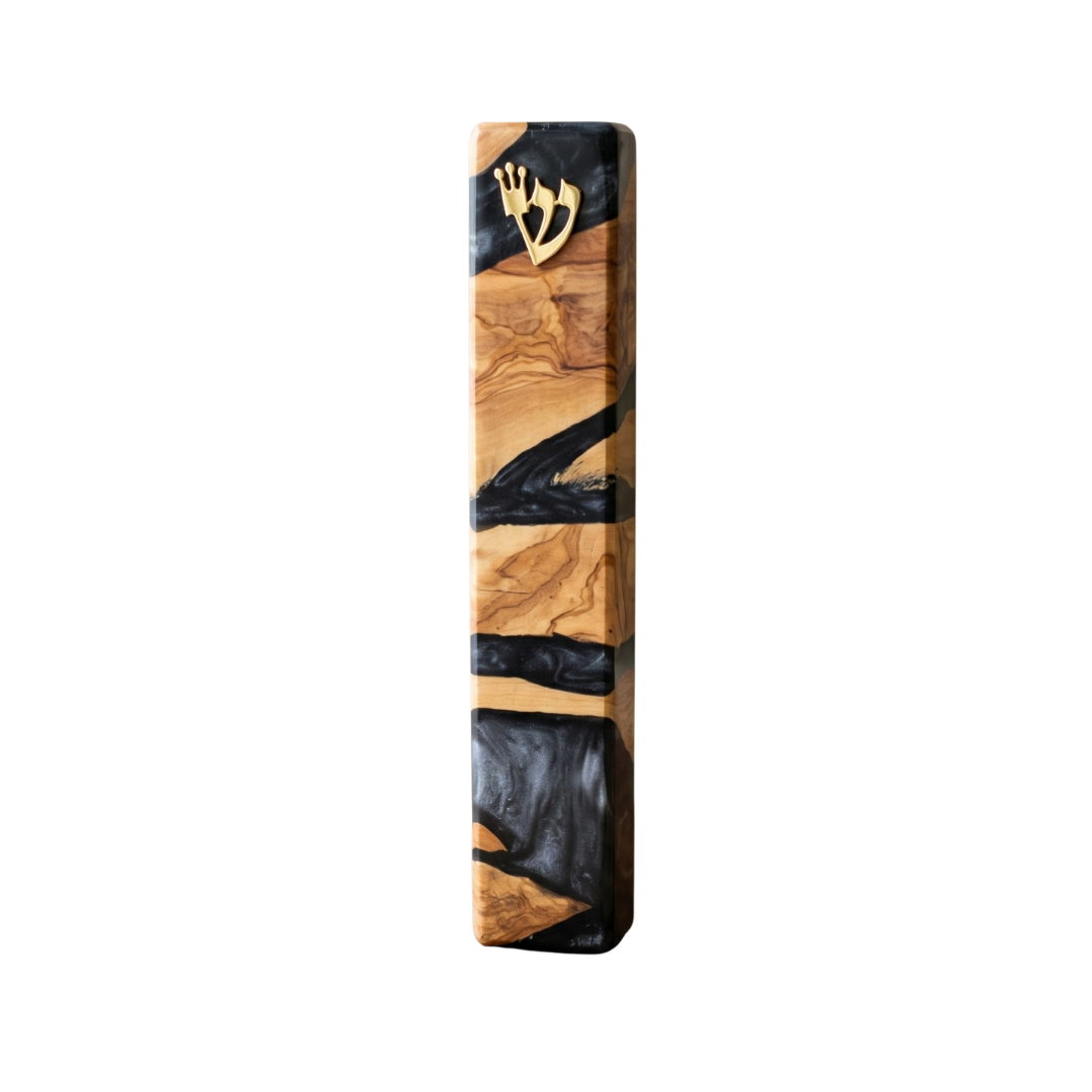 Handcrafted Maple Wood & Resin Mezuzah Case