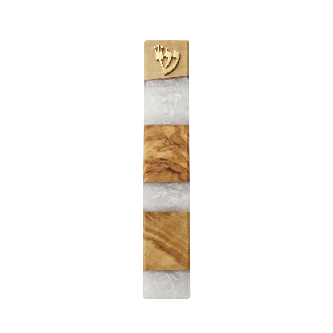 Handcrafted Maple Wood & Resin Mezuzah Case