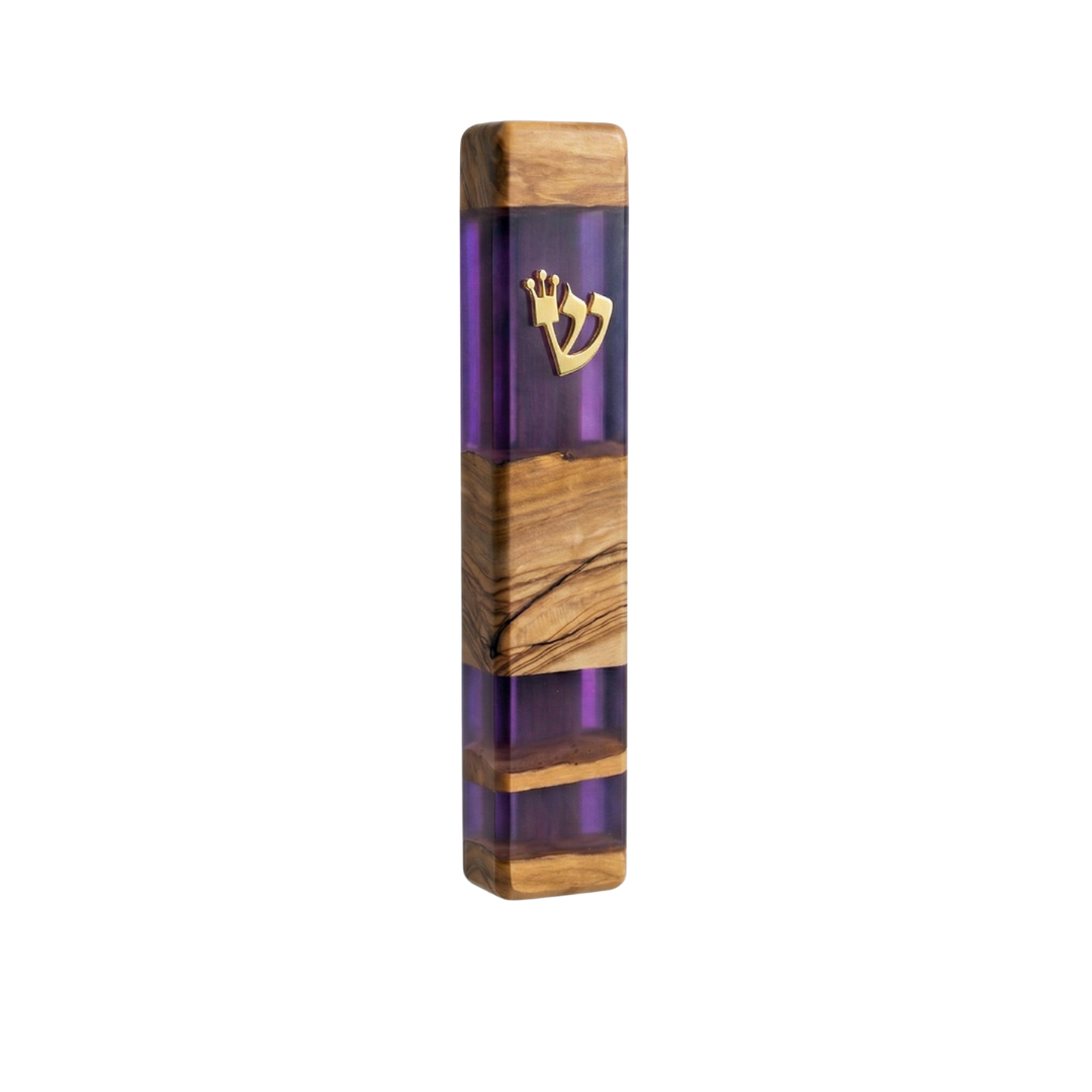 Handcrafted Maple Wood & Resin Mezuzah Case